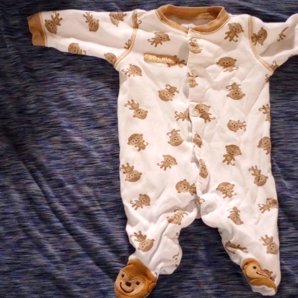 So cute monkey footsie with monkey feet and monkey but